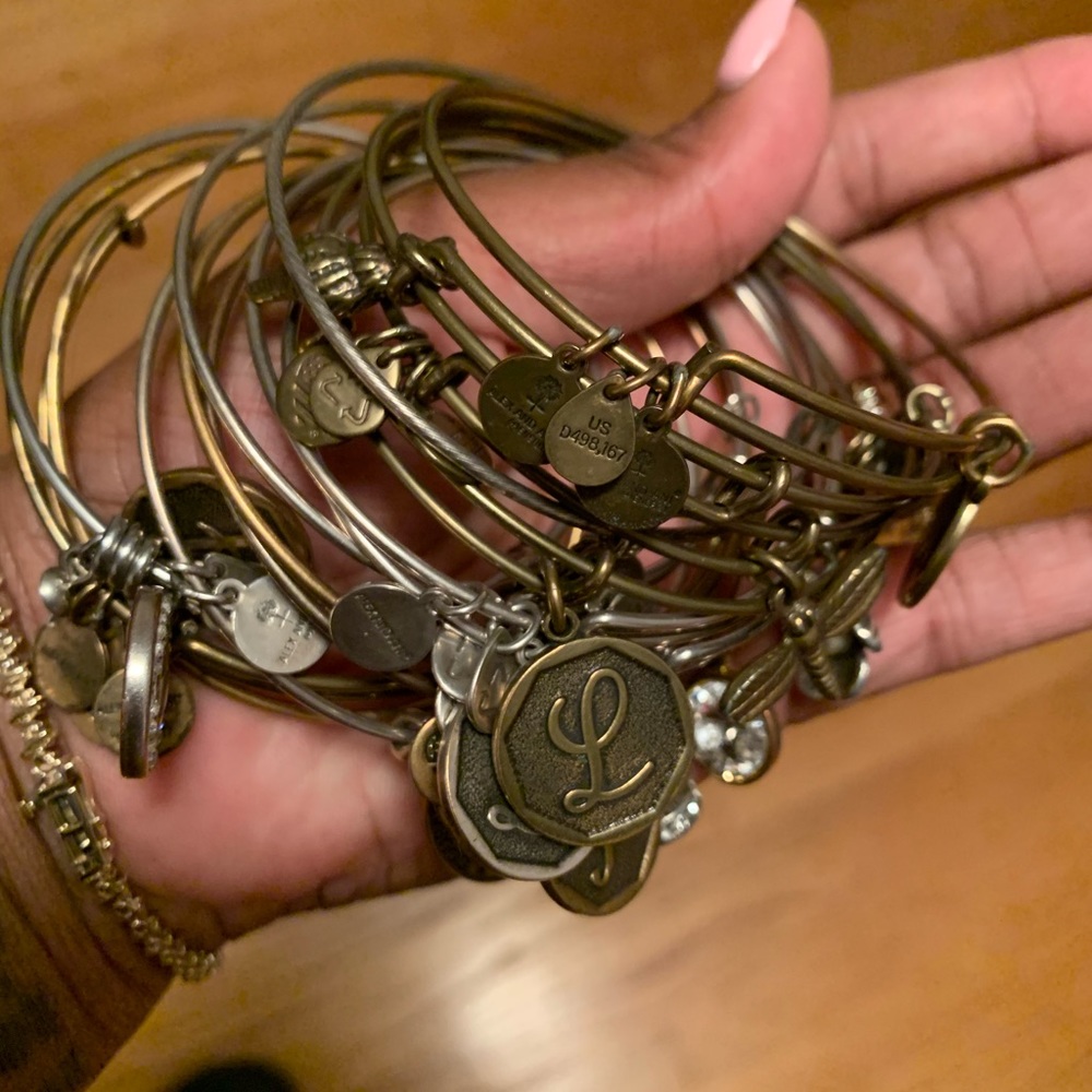 Bundle of Alex & Ani bracelets.